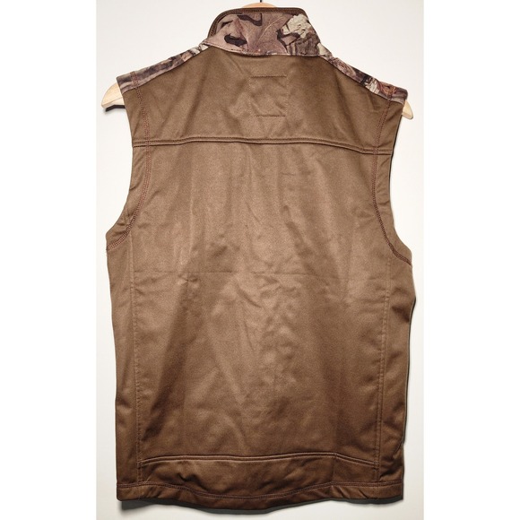 Mossy Oak Break-Up Infinity Camo Fleece Lined Zip Vest Mens Small Brown Hunting - Picture 6 of 7